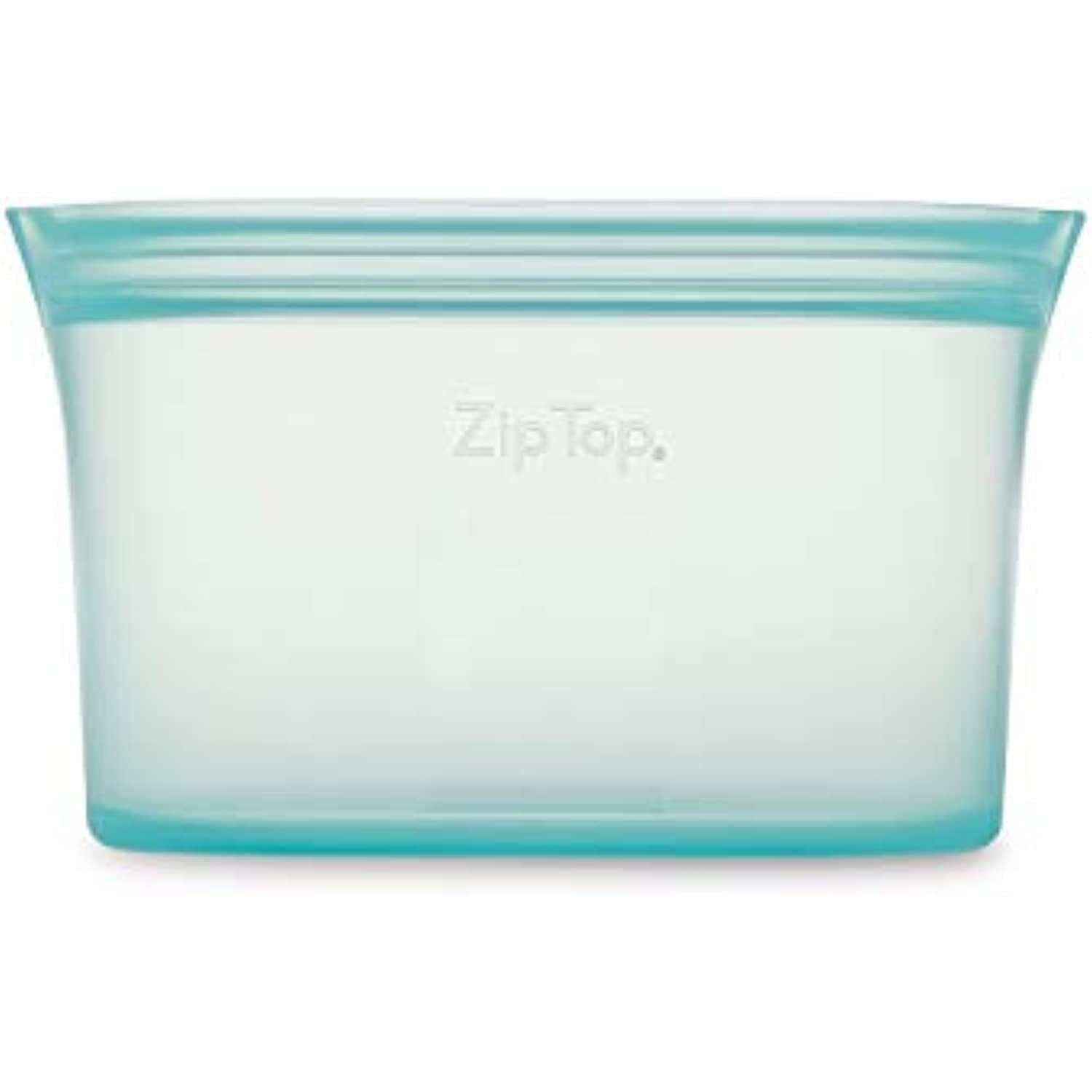 Zip Top Canisters & Dry Food Storage Zip Top 16oz Reusable 100% Platinum Silicone Container - Small Dish